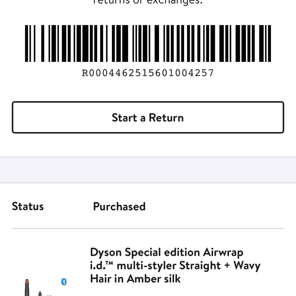 Almost new Dyson airwrap id multi styler with receipt